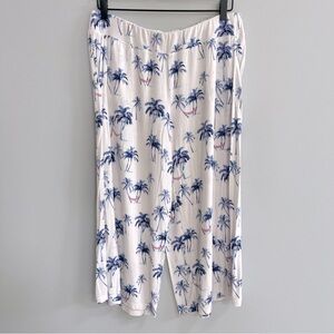 Soma Cool Nights Cropped Pajama Pants Size XL Loungewear Tropical